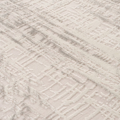 Carmel Cream-Grey Abstract Rug | 6030