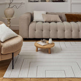 Carmel Cream-Beige Geometric Rug 6040 | The Rugs