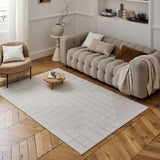 Carmel Cream-Beige Geometric Rug 6040 | The Rugs