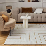 Carmel Cream-Gold Geometric Rug 6040 | The Rugs