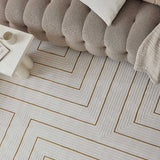 Carmel Cream-Gold Geometric Rug 6040 | The Rugs