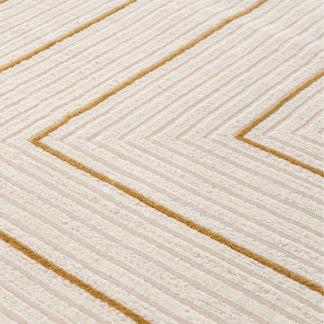 Carmel Cream-Gold Geometric Rug 6040 | The Rugs