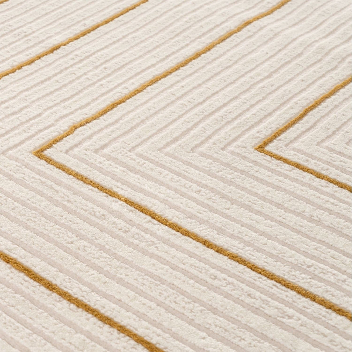 Carmel Cream-Gold Geometric Rug 6040 | The Rugs