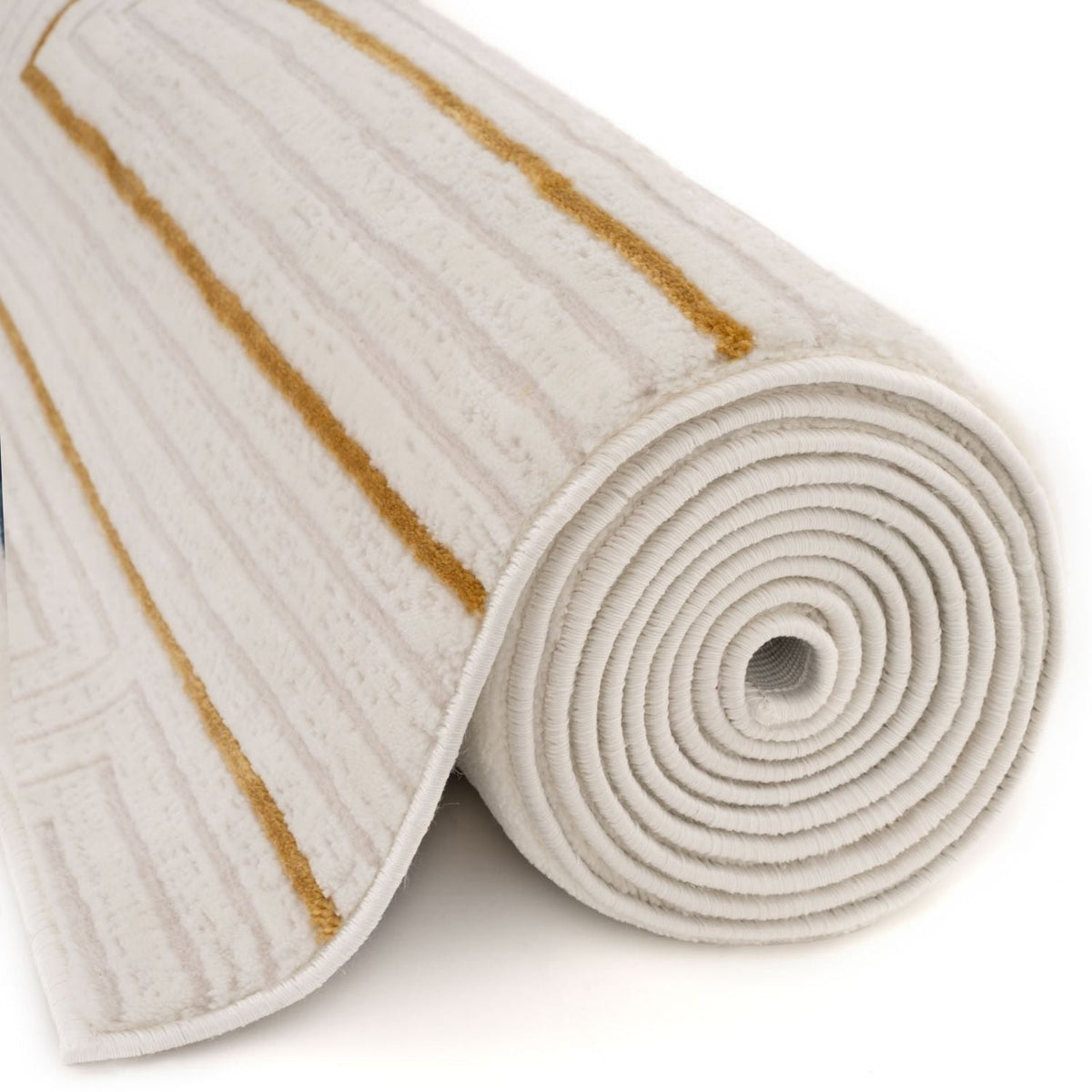Carmel Cream-Gold Geometric Rug 6040 | The Rugs