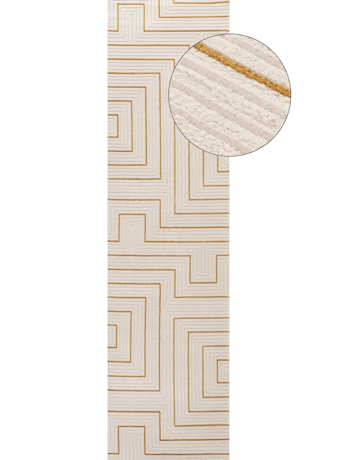 Carmel Cream-Gold Geometric Rug 6040 | The Rugs