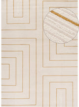 Carmel Cream-Gold Geometric Rug 6040 | The Rugs