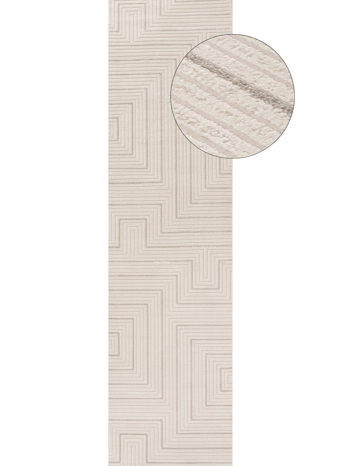 The Rugs Carmel Cream‑Grey Geometric Rug 6040