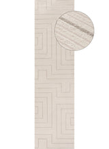 The Rugs Carmel Cream‑Grey Geometric Rug 6040