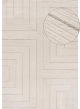 The Rugs Carmel Cream‑Grey Geometric Rug 6040