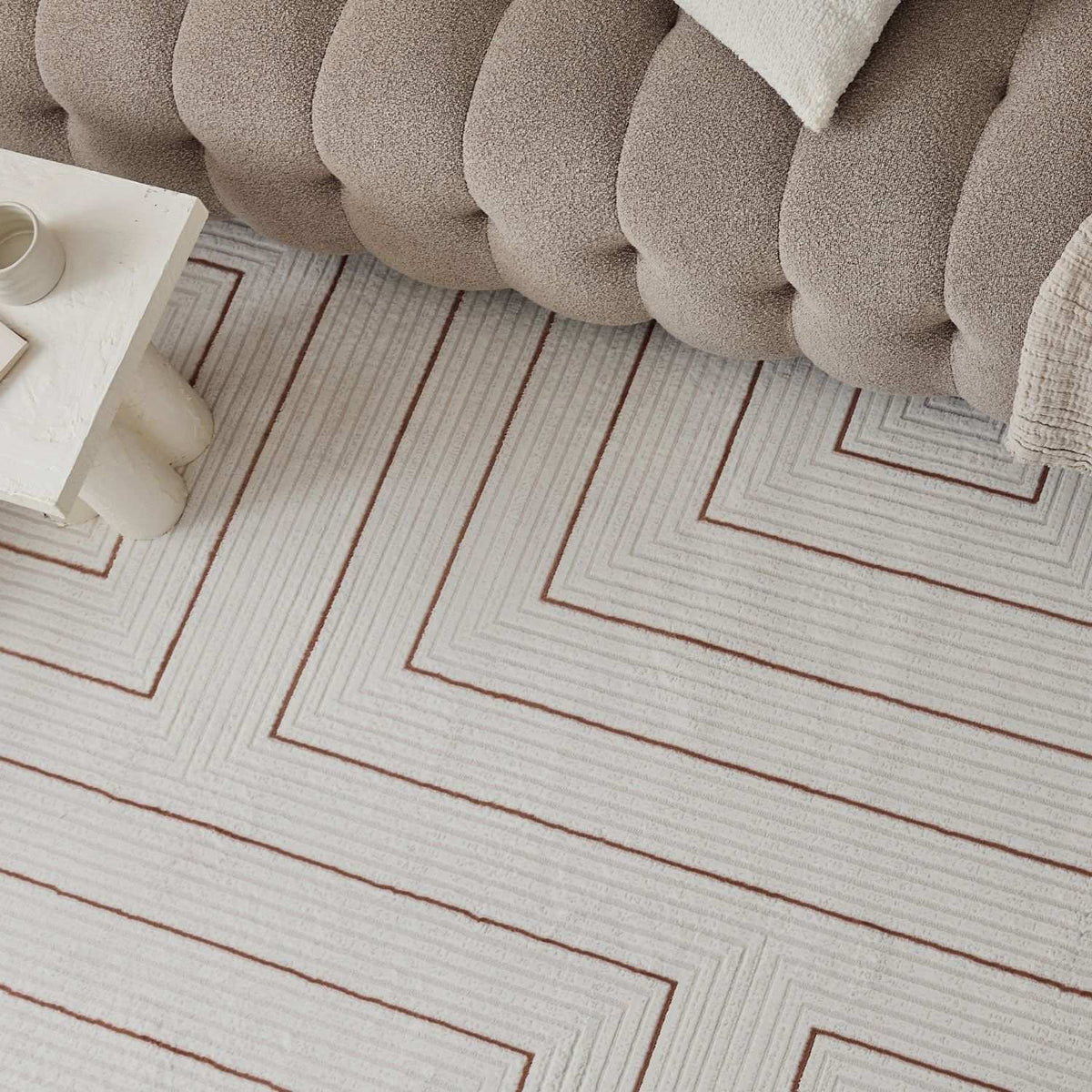 The Rugs Carmel Cream-Terra Geometric Rug 6040