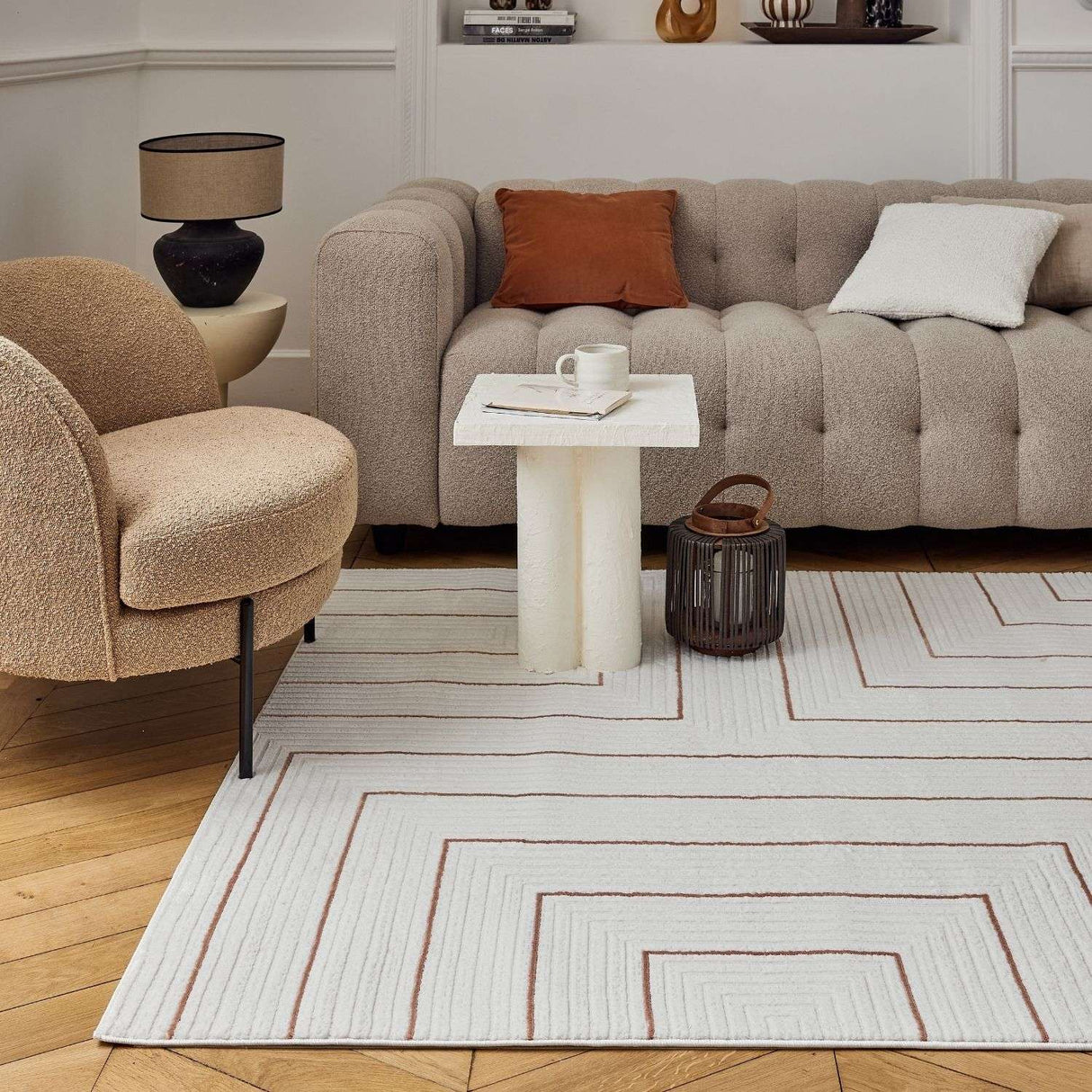 The Rugs Carmel Cream-Terra Geometric Rug 6040