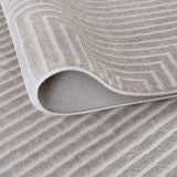 Carmel Grey-Cream Geometric Rug | 6050