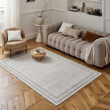 Carmel Cream‑Beige Bordered Rug 6060 from The Rugs
