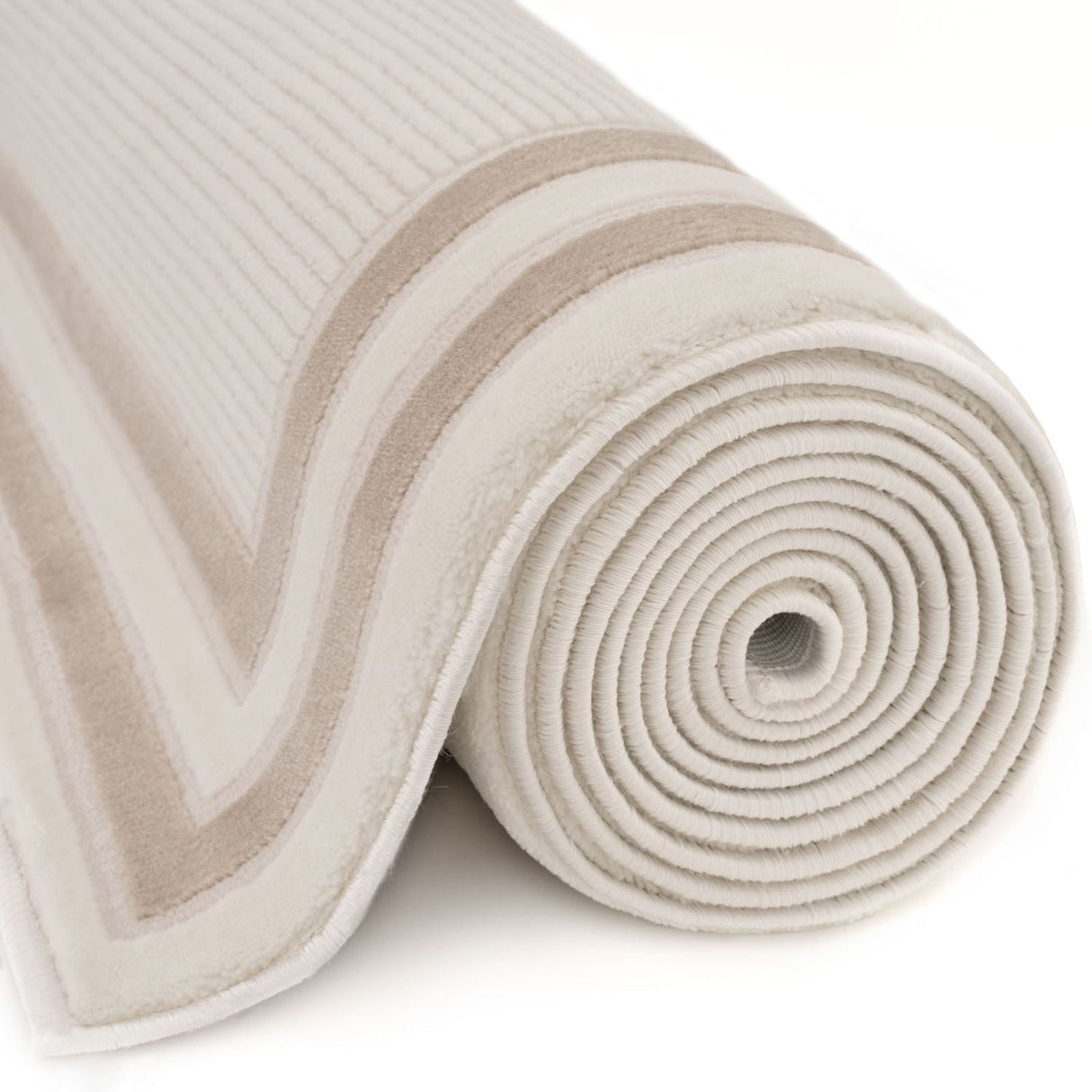 Carmel Cream‑Beige Bordered Rug 6060 from The Rugs
