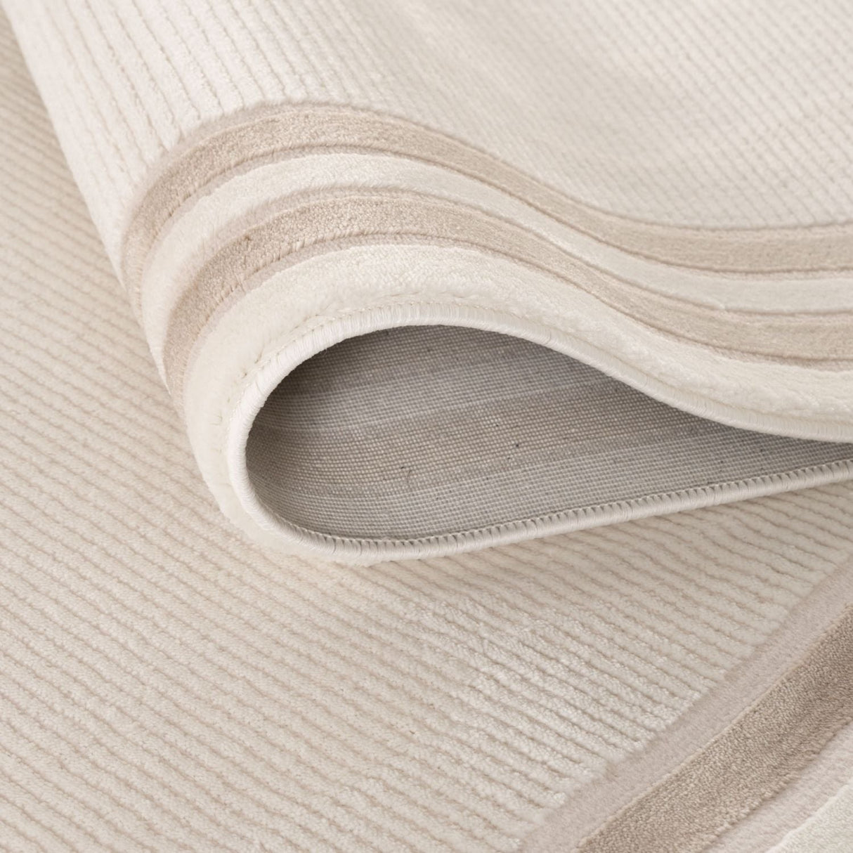 Carmel Cream‑Beige Bordered Rug 6060 from The Rugs