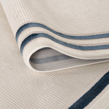 Carmel Cream‑Blue Bordered Rug 6060 | The Rugs