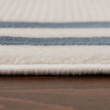 Carmel Cream‑Blue Bordered Rug 6060 | The Rugs