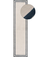 Carmel Cream‑Blue Bordered Rug 6060 | The Rugs