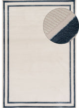 Carmel Cream‑Blue Bordered Rug 6060 | The Rugs