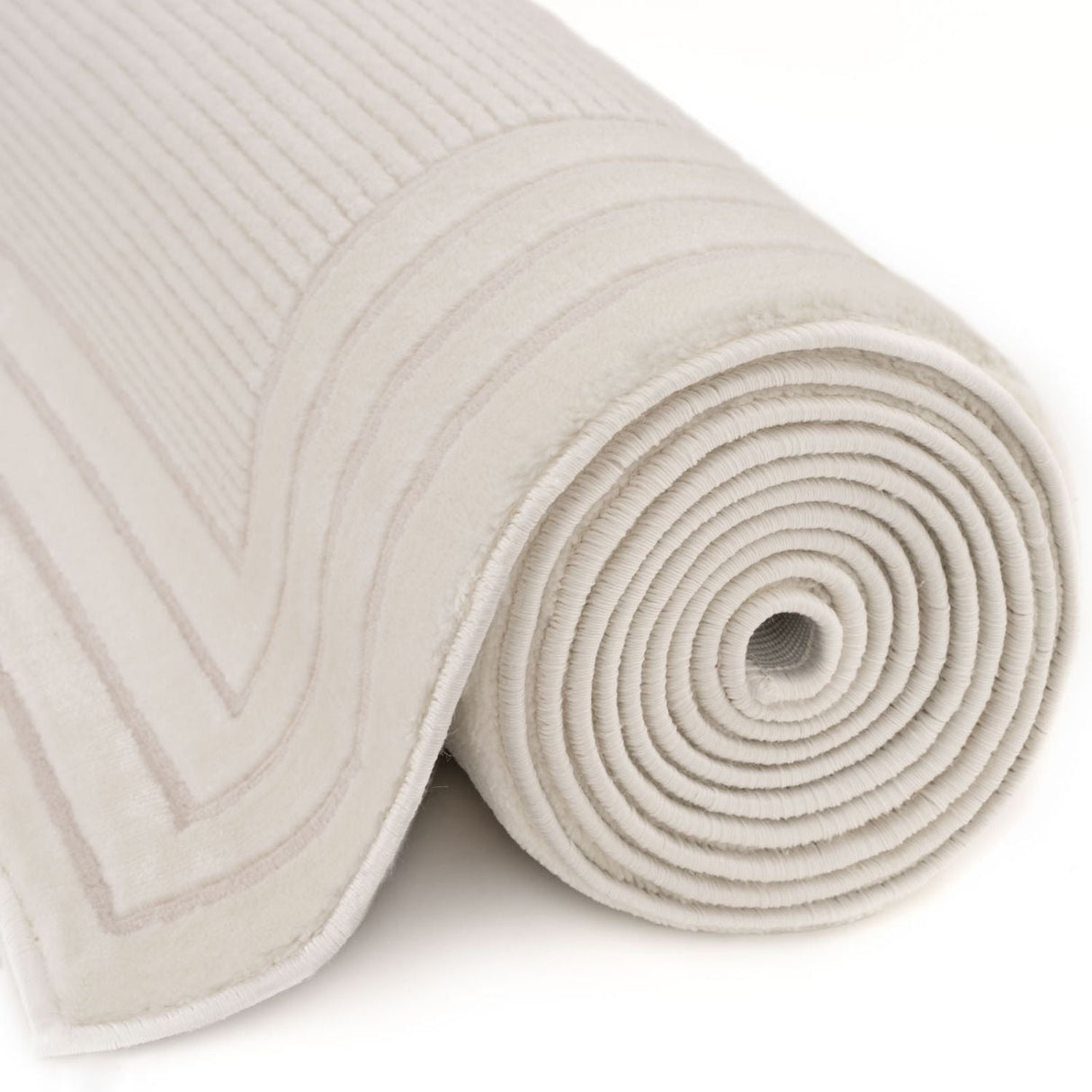 Carmel Cream Bordered Rug | 6060 - Plush 10mm pile