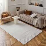 Carmel Cream Bordered Rug | 6060 - Plush 10mm pile