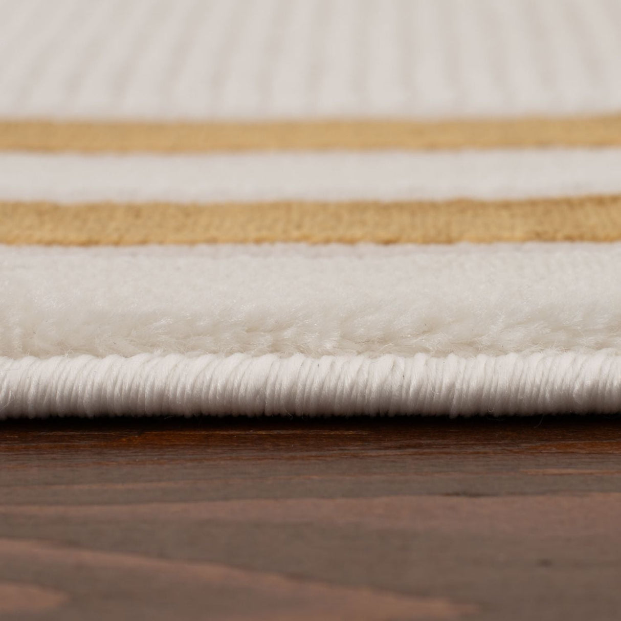 Carmel Cream-Gold Bordered Rug 6060 by The Rugs