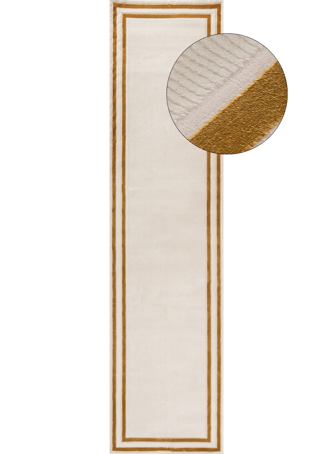 Carmel Cream-Gold Bordered Rug 6060 by The Rugs