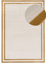 Carmel Cream-Gold Bordered Rug 6060 by The Rugs