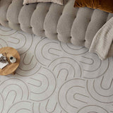 The Rugs Carmel Cream-Beige Geometric Rug 6070