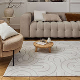 The Rugs Carmel Cream-Beige Geometric Rug 6070