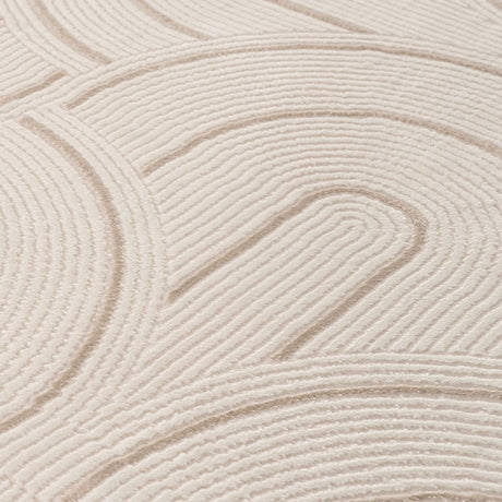 The Rugs Carmel Cream-Beige Geometric Rug 6070