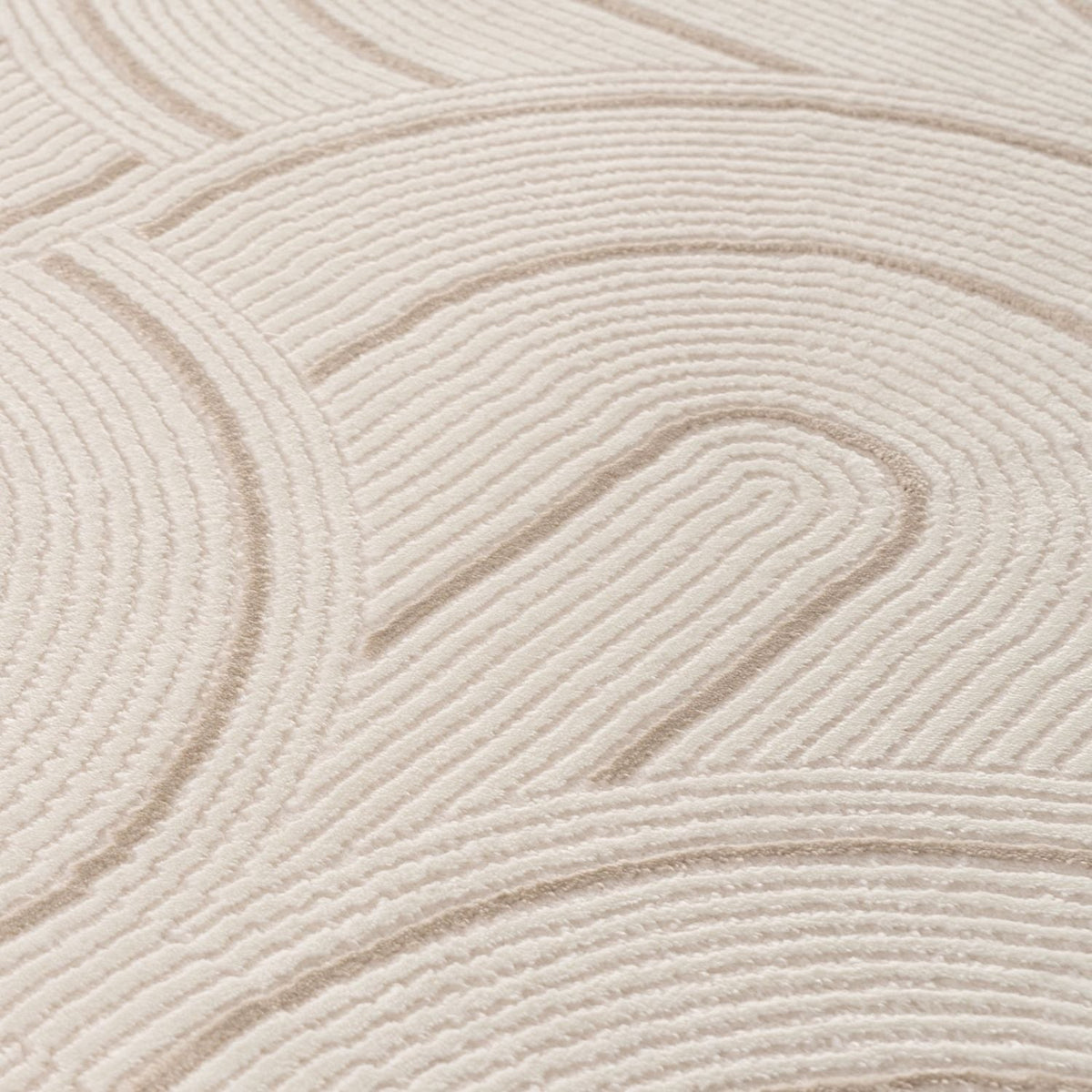 The Rugs Carmel Cream-Beige Geometric Rug 6070