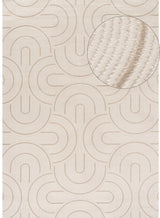 The Rugs Carmel Cream-Beige Geometric Rug 6070
