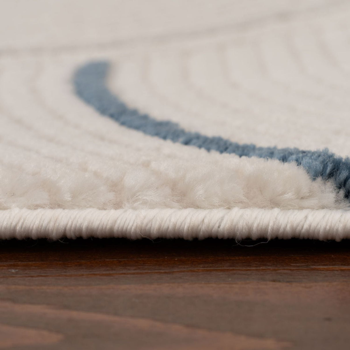 Carmel Cream‑Blue Geometric Indoor Floor Rug 6070 | The Rugs