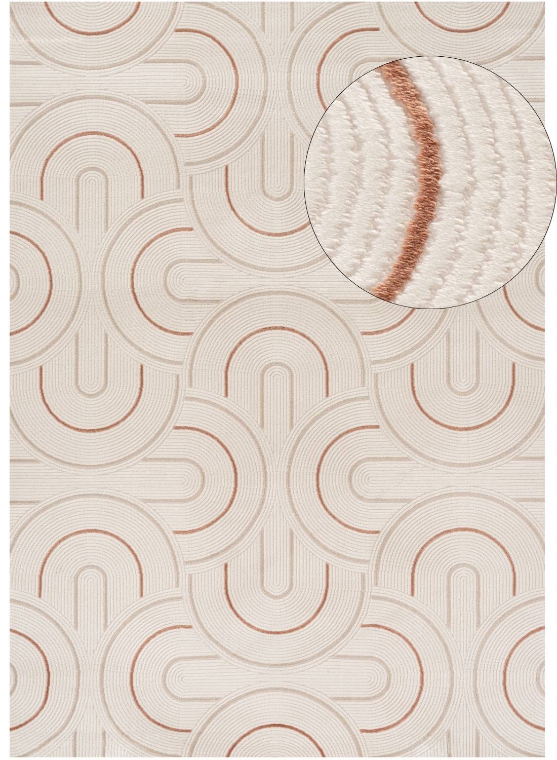 The Rugs Carmel Cream-Terra Geometric Rug 6070