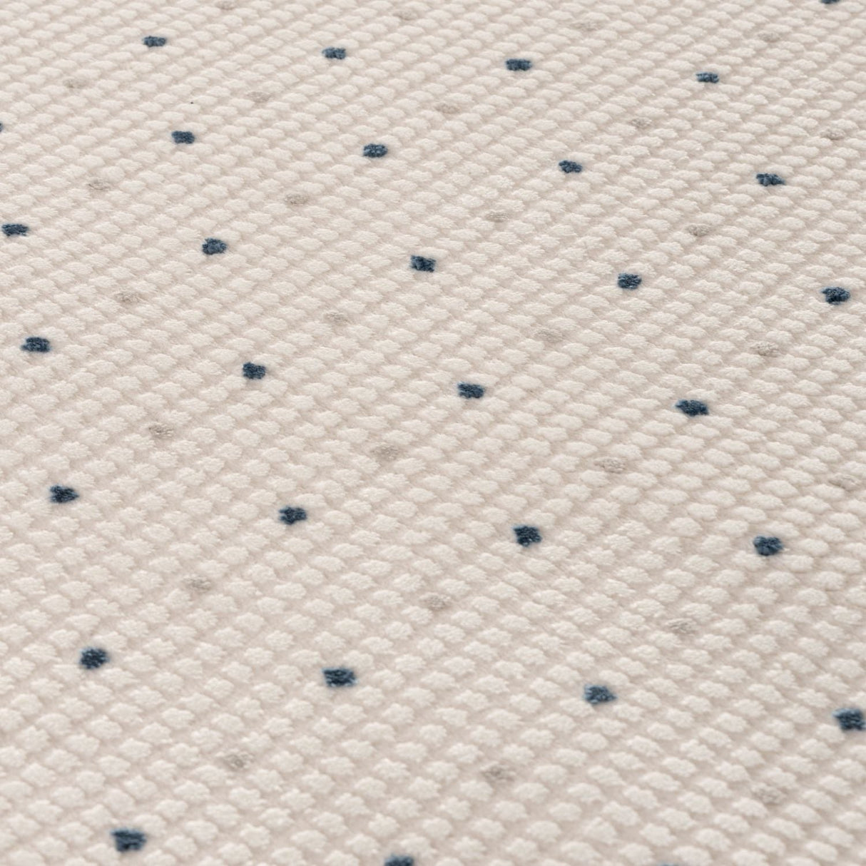 Carmel Cream‑Blue Dots Soft Indoor Floor Rug