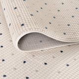 Carmel Cream‑Blue Dots Soft Indoor Floor Rug