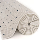 Carmel Cream‑Blue Dots Soft Indoor Floor Rug