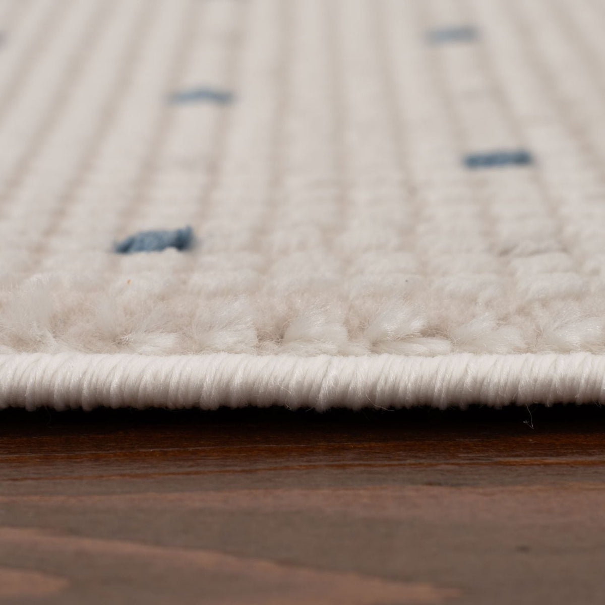 Carmel Cream‑Blue Dots Soft Indoor Floor Rug