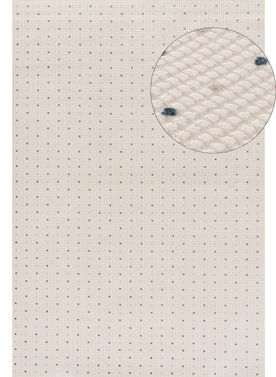 Carmel Cream‑Blue Dots Soft Indoor Floor Rug