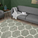 Moroccan Grey Shaggy Rug 610 by The Rugs