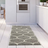 Moroccan Grey Shaggy Rug 610 by The Rugs