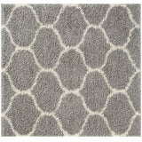 Moroccan Grey Shaggy Rug 610 by The Rugs