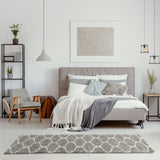 Moroccan Grey Shaggy Rug 610 by The Rugs