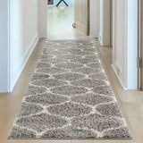 Moroccan Grey Shaggy Rug 610 by The Rugs