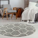 Moroccan Grey Shaggy Rug 610 by The Rugs