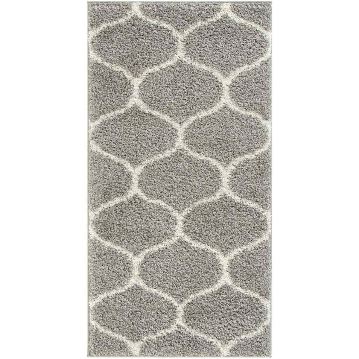 Moroccan Grey Shaggy Rug 610 by The Rugs