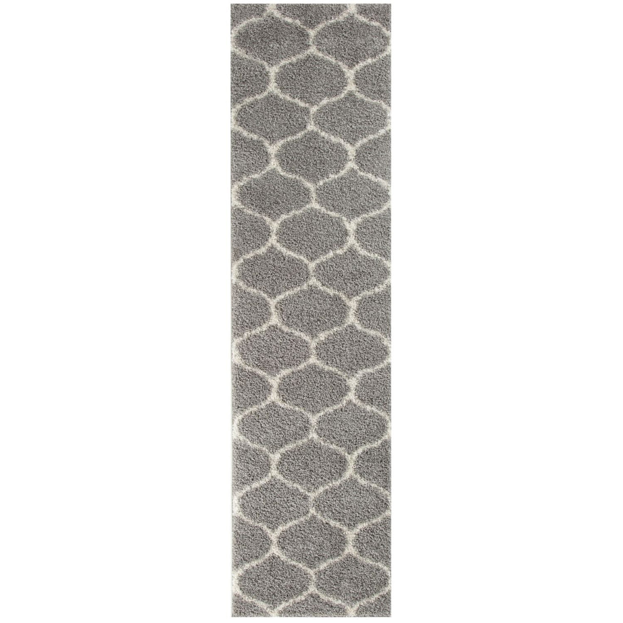 Moroccan Grey Shaggy Rug 610 by The Rugs