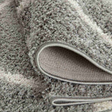 Moroccan Grey Shaggy Rug 610 by The Rugs