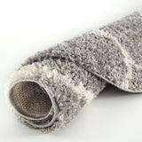 Moroccan Grey Shaggy Rug 610 by The Rugs